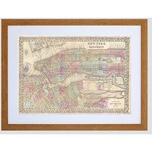 Wee Blue Coo Map Illustrated Antique Mitchell New York Framed Wall Art Print Wee Blue Coo Map Illustrated Antique Mitchell New York Framed Wall Art Print