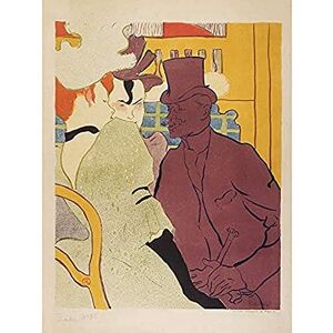 Fine Art Prints Henri De Toulouse Lautrec Kunstdruck auf Leinwand, Motiv "An English Man At The Moulin Rouge", Premium-Wanddekoration Fine Art Prints Henri De Toulouse Lautrec Kunstdruck auf Leinwand, Motiv "An English Man At The Moulin Rouge", Premium-Wanddekoration