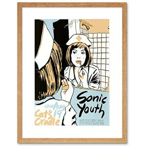 Wee Blue Coo Music Concert Advert Sonic Youth Cat's Cradle USA Framed Wall Art Print Wee Blue Coo Music Concert Advert Sonic Youth Cat's Cradle USA Framed Wall Art Print