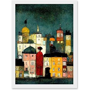 Doppelganger33 LTD Onlooker Quirky Colourful Street Scene Artwork Framed A3 Wall Art Print Doppelganger33 LTD Onlooker Quirky Colourful Street Scene Artwork Framed A3 Wall Art Print