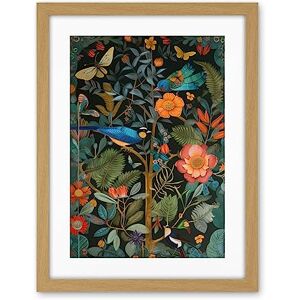 Artery8 Birds and Butterflies Modern Flower Art Nouveau Artwork Framed Wall Art Print 18X24 Inch Artery8 Birds and Butterflies Modern Flower Art Nouveau Artwork Framed Wall Art Print 18X24 Inch