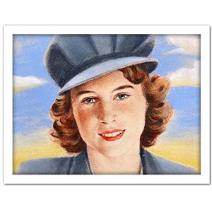 Fine Art Prints Tymim Faces WWII War UK Princess Elizabeth Windsor Large Framed Art Print Poster Wall Decor 18x24 in Fine Art Prints Tymim Faces WWII War UK Princess Elizabeth Windsor Large Framed Art Print Poster Wall Decor 18x24 in