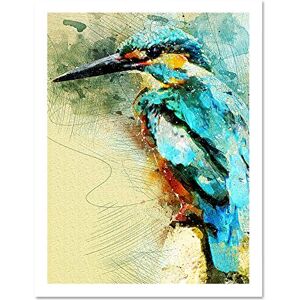 Fine Art Prints Kingfisher Bird Painting Large Framed Art Print Poster Wall Decor 18x24 inch Fine Art Prints Kingfisher Bird Painting Large Framed Art Print Poster Wall Decor 18x24 inch