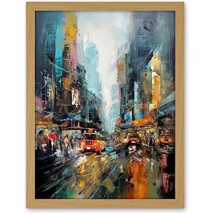 Artery8 New York City Rainy Day Abstract Action Cityscape Artwork Framed Wall Art Print 18X24 Inch Artery8 New York City Rainy Day Abstract Action Cityscape Artwork Framed Wall Art Print 18X24 Inch