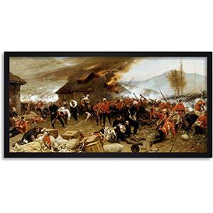 Artery8 De Neuville Defence Rorke's Drift Painting Framed Wall Art Print Long 25X12 Inch Artery8 De Neuville Defence Rorke's Drift Painting Framed Wall Art Print Long 25X12 Inch