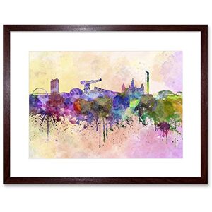 Wee Blue Coo Painting Cityscape Paint Splash Skyline Glasgow Framed Wall Art Print Wee Blue Coo Painting Cityscape Paint Splash Skyline Glasgow Framed Wall Art Print