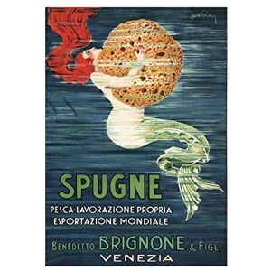 Wee Blue Coo Sponge Mermaid Venice Italy Brignone Brothers Ad Picture Wall Art Print Wee Blue Coo Sponge Mermaid Venice Italy Brignone Brothers Ad Picture Wall Art Print