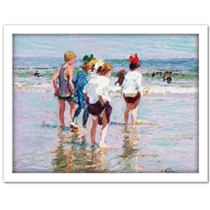 Fine Art Prints Potthast Summer Day Brighton Beach Painting Large Framed Art Print Poster Wall Decor 18x24 in Fine Art Prints Potthast Summer Day Brighton Beach Painting Large Framed Art Print Poster Wall Decor 18x24 in