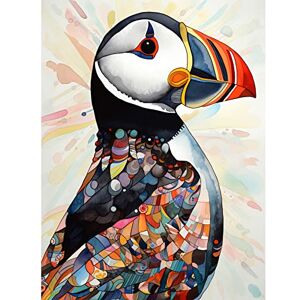 Artery8 Multicolour Pattern Feather Puffin Bird Folk Art Unframed Wall Art Print Poster Home Decor Premium Artery8 Multicolour Pattern Feather Puffin Bird Folk Art Unframed Wall Art Print Poster Home Decor Premium