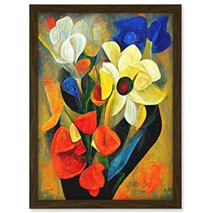 Doppelganger33 LTD Cubist Abstract Flower Bouquet Still Life Oil Painting Artwork Framed A3 Wall Art Print Doppelganger33 LTD Cubist Abstract Flower Bouquet Still Life Oil Painting Artwork Framed A3 Wall Art Print