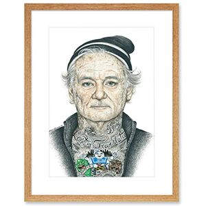 Wee Blue Coo Bill Murray Tattoo Inked Ikons Wayne Maguire Artwork Framed Wall Art Print 12X16 Inch Wee Blue Coo Bill Murray Tattoo Inked Ikons Wayne Maguire Artwork Framed Wall Art Print 12X16 Inch