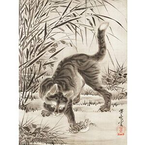 Fine Art Prints Kyosai Cat Catching Frog Japanese Painting Art Print Canvas Premium Wall Decor Poster Mural Fine Art Prints Kyosai Cat Catching Frog Japanese Painting Art Print Canvas Premium Wall Decor Poster Mural