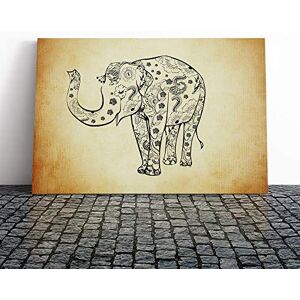 Big Box Art Wall Elephant Art (4) Canvas Print Gallery Wrapped 30mm Frame Wall Art 20x14 inches Ready to Hang Contemporary Animals Picture Living Room Bedroom Lounge Office Big Box Art Wall Elephant Art (4) Canvas Print Gallery Wrapped 30mm Frame Wall Art 20x14 inches Ready to Hang Contemporary Animals Picture Living Room Bedroom Lounge Office