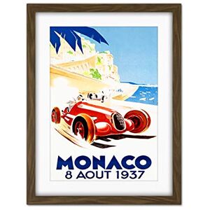 Wee Blue Coo Racing Car Monaco 1937 Grand Prix Artwork Framed Wall Art Print 18X24 Inch Wee Blue Coo Racing Car Monaco 1937 Grand Prix Artwork Framed Wall Art Print 18X24 Inch