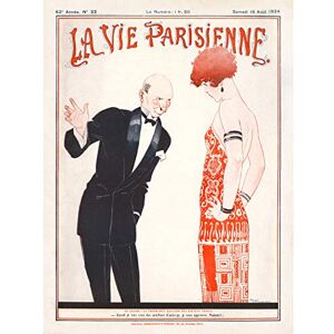 Artery8 La Vie Parisienne Casino Couple Magazine Cover Premium Wall Art Canvas Print 18X24 Inch Artery8 La Vie Parisienne Casino Couple Magazine Cover Premium Wall Art Canvas Print 18X24 Inch
