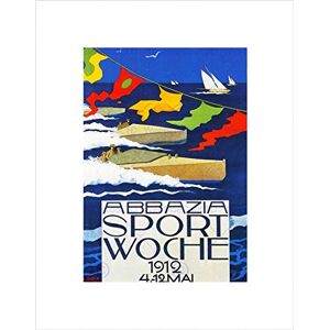 Wee Blue Coo Ad Exhibition Sport Week Abbazia Italy Motor Boat Regatta Wall Art Print Wee Blue Coo Ad Exhibition Sport Week Abbazia Italy Motor Boat Regatta Wall Art Print