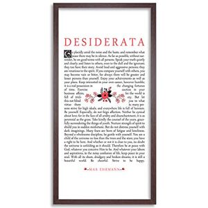 Wee Blue Coo Ehrmann Desiderata Prose Quote Long Panel Framed Wall Art Print Wee Blue Coo Ehrmann Desiderata Prose Quote Long Panel Framed Wall Art Print