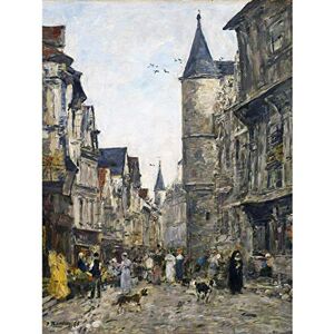 Artery8 Eugene Boudin Rue Saintromain Rouen Painting Premium Wall Art Canvas Print 18X24 Inch Artery8 Eugene Boudin Rue Saintromain Rouen Painting Premium Wall Art Canvas Print 18X24 Inch