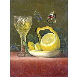Artery8 Van Os Still Life Lemon And Cut Glass Painting Extra Large XL Wall Art Poster Print Artery8 Van Os Still Life Lemon And Cut Glass Painting Extra Large XL Wall Art Poster Print