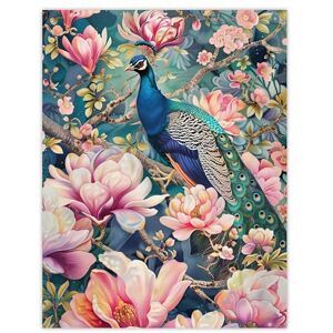 Artery8 Peacock Bird Cherry Blossom Flower Tree Design Living Room Large Wall Art Poster Print Thick Paper 18X24 Inch Artery8 Peacock Bird Cherry Blossom Flower Tree Design Living Room Large Wall Art Poster Print Thick Paper 18X24 Inch