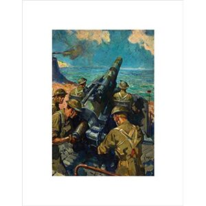 Wee Blue Coo Painting Gun Battery Artillery War Soldier Cuneo UK Wall Art Print Wee Blue Coo Painting Gun Battery Artillery War Soldier Cuneo UK Wall Art Print
