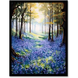 Artery8 Bluebell Wood Spring Flower Woodland Scene Oil Painting Forest Landscape Artwork Framed Wall Art Print 18X24 Inch Artery8 Bluebell Wood Spring Flower Woodland Scene Oil Painting Forest Landscape Artwork Framed Wall Art Print 18X24 Inch