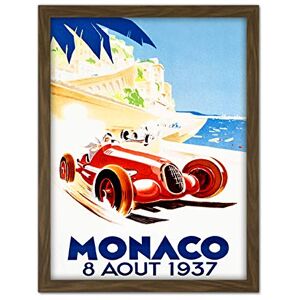 Wee Blue Coo Racing Car Monaco 1937 Grand Prix Artwork Framed Wall Art Print 18X24 Inch Wee Blue Coo Racing Car Monaco 1937 Grand Prix Artwork Framed Wall Art Print 18X24 Inch