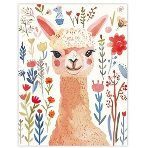 Artery8 Cute Happy Alpaca Bright Floral Watercolour Kids Bedroom Nursery Large Wall Art Poster Print Thick Paper 18X24 Inch Artery8 Cute Happy Alpaca Bright Floral Watercolour Kids Bedroom Nursery Large Wall Art Poster Print Thick Paper 18X24 Inch