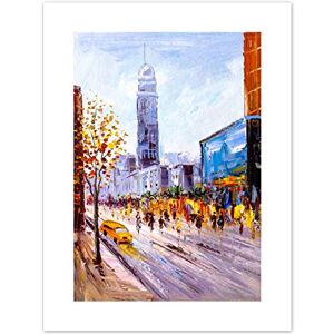 Wee Blue Coo New York Cityscape Painting Art Print Canvas Premium Wall Decor Poster Wee Blue Coo New York Cityscape Painting Art Print Canvas Premium Wall Decor Poster
