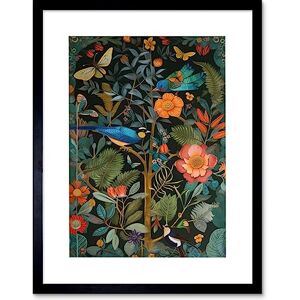 Artery8 Birds and Butterflies Modern Flower Art Nouveau Artwork Framed Wall Art Print 12X16 Inch Artery8 Birds and Butterflies Modern Flower Art Nouveau Artwork Framed Wall Art Print 12X16 Inch