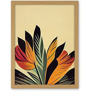 Wee Blue Coo Abstract Retro Art Nouveau Flowers in Bloom Black Gold Artwork Framed Wall Art Print 18X24 Inch Wee Blue Coo Abstract Retro Art Nouveau Flowers in Bloom Black Gold Artwork Framed Wall Art Print 18X24 Inch