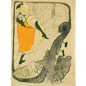 Fine Art Prints Toulouse-Lautrec Jane Avril Can-Can Tänzerin Werbung, großes Poster, Wandkunst, Deko-Bild Fine Art Prints Toulouse-Lautrec Jane Avril Can-Can Tänzerin Werbung, großes Poster, Wandkunst, Deko-Bild
