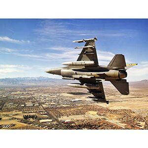 Artery8 Bloker Military USA F-16 Fighter Jet Over Las Vegas Large Wall Art Poster Print Thick Paper 18X24 Inch Artery8 Bloker Military USA F-16 Fighter Jet Over Las Vegas Large Wall Art Poster Print Thick Paper 18X24 Inch