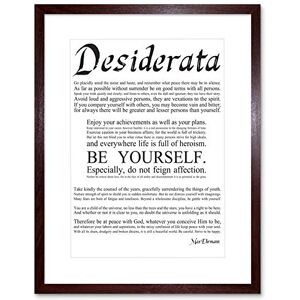 Wee Blue Coo Desiderata Ehrmann Go Placidly Amid Yourself Quote Picture Framed Wall Art Print Wee Blue Coo Desiderata Ehrmann Go Placidly Amid Yourself Quote Picture Framed Wall Art Print