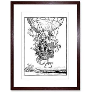 Wee Blue Coo WILLIAM HEATH ROBINSON UNCLE LUBIN HOT AIR BALLOON FRAMED ART PRINT F97X11089 Wee Blue Coo WILLIAM HEATH ROBINSON UNCLE LUBIN HOT AIR BALLOON FRAMED ART PRINT F97X11089
