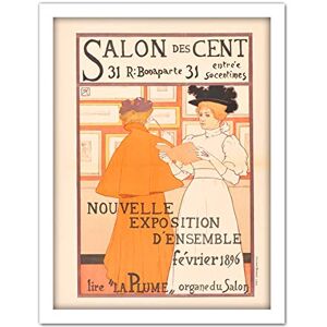 Artery8 Rassenfosse Salon Des Cent New 1896 Exhibition Advert Artwork Framed Wall Art Print 18X24 Inch Artery8 Rassenfosse Salon Des Cent New 1896 Exhibition Advert Artwork Framed Wall Art Print 18X24 Inch