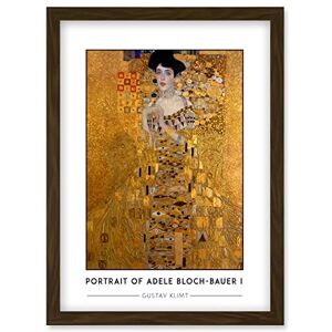 Wee Blue Coo Gustav Klimt Portrait Of Adele Bloch-Bauer I The Lady in Gold Painting Artwork Framed Wall Art Print A4 Wee Blue Coo Gustav Klimt Portrait Of Adele Bloch-Bauer I The Lady in Gold Painting Artwork Framed Wall Art Print A4
