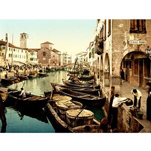 Wee Blue Coo Vintage Photography Cityscape Venice Italy Chioggia Fish Market 30X40 Cms Fine Art Print Art Poster Bb10253 Wee Blue Coo Vintage Photography Cityscape Venice Italy Chioggia Fish Market 30X40 Cms Fine Art Print Art Poster Bb10253