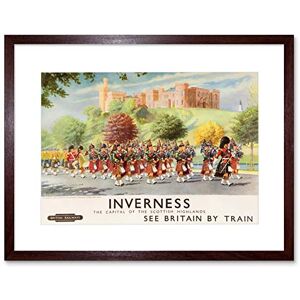 Wee Blue Coo Travel Inverness British Railways Scotland Highlander Framed Wall Art Print Wee Blue Coo Travel Inverness British Railways Scotland Highlander Framed Wall Art Print