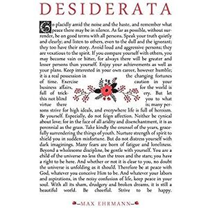 Wee Blue Coo Desiderata Ehrman Floral Unframed Wall Art Print Poster Home Decor Premium Wee Blue Coo Desiderata Ehrman Floral Unframed Wall Art Print Poster Home Decor Premium