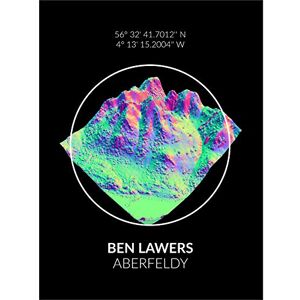 Wee Blue Coo Ben Lawers Mountain Topography Perthshire Scotland Art Print Wee Blue Coo Ben Lawers Mountain Topography Perthshire Scotland Art Print