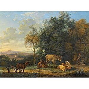 Artery8 Du Jardin Landscape Two Donkeys Goats Pigs Painting Art Print Canvas Premium Wall Decor Poster Mural Artery8 Du Jardin Landscape Two Donkeys Goats Pigs Painting Art Print Canvas Premium Wall Decor Poster Mural