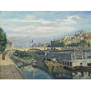 Artery8 Guillaumin The Bridge Of Louis Philippe Painting Large XL Wall Art Canvas Print Artery8 Guillaumin The Bridge Of Louis Philippe Painting Large XL Wall Art Canvas Print