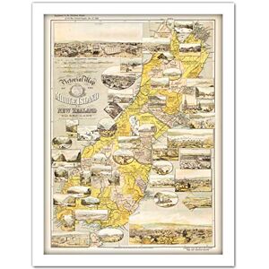 Fine Art Prints New Zealand Middle South Island Pictorial Map Artwork Framed Wall Art Print 18X24 Inch Fine Art Prints New Zealand Middle South Island Pictorial Map Artwork Framed Wall Art Print 18X24 Inch