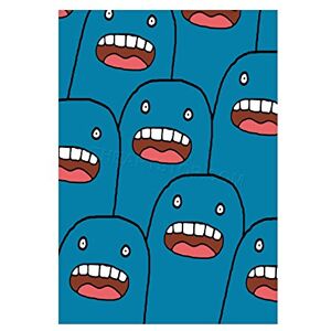 Wee Blue Coo Painting Drawing Cool Blue Monsters Eyes Mouth Wall Art Print Wee Blue Coo Painting Drawing Cool Blue Monsters Eyes Mouth Wall Art Print