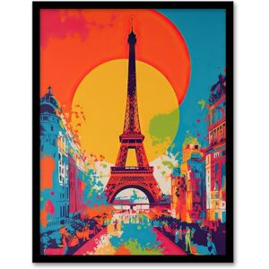 Artery8 Eiffel Tower Sunset Vibrant Painting Pedestrians Walking To Monument Busy Paris Street Large Sun Artwork Framed Wall Art Print 18X24 Inch Artery8 Eiffel Tower Sunset Vibrant Painting Pedestrians Walking To Monument Busy Paris Street Large Sun Artwork Framed Wall Art Print 18X24 Inch