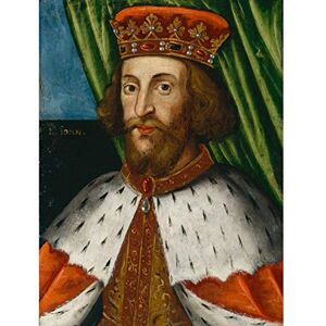 Fine Art Prints Kunstdruck auf Leinwand, Motiv "British School King John", groß Fine Art Prints Kunstdruck auf Leinwand, Motiv "British School King John", groß