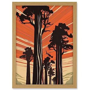 Artery8 Sequoia National Forest Large Tree Linocut Poster Artwork Framed A3 Wall Art Print Artery8 Sequoia National Forest Large Tree Linocut Poster Artwork Framed A3 Wall Art Print