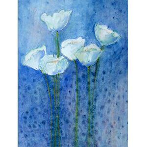 Fine Art Prints Flower White Tulips On Blue Large Wall Art Print Canvas Premium Poster Fine Art Prints Flower White Tulips On Blue Large Wall Art Print Canvas Premium Poster