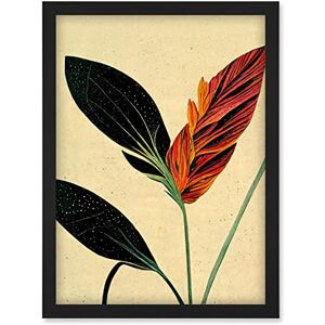 Doppelganger33 LTD Minimalist Tropical Flower Bloom Black Ochre Botanical Artwork Framed Wall Art Print A4 Doppelganger33 LTD Minimalist Tropical Flower Bloom Black Ochre Botanical Artwork Framed Wall Art Print A4
